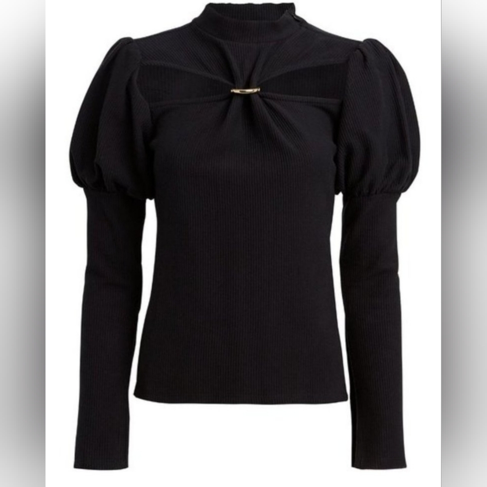 Cult Gaia Puff Sleeve Cutout Blouse - Picture 3 of 7